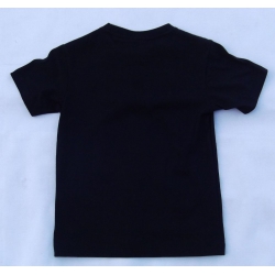 Koszulka dziecięca z wilkiem kolor czarny